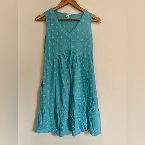 Sonoma Teal Patterned Midi Dress